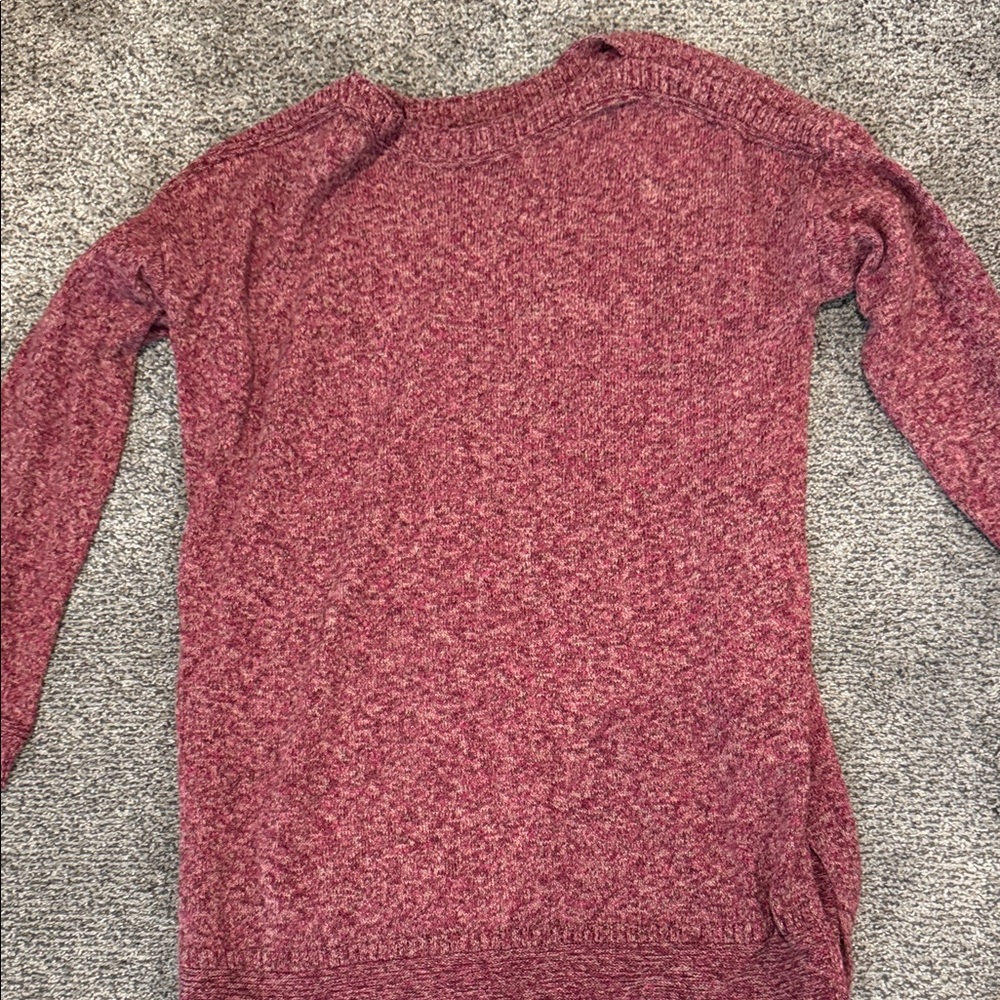 Women's Marled Red Sweater
